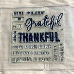 CTMH Close to My Heart Acrylix Acrylic Stamp #S2109 GRATEFUL FOR THIS LIFE Set